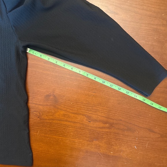 Zara shirt Medium black puff sleeve lace high mock neck whimsigoth Victorian - Picture 10 of 10